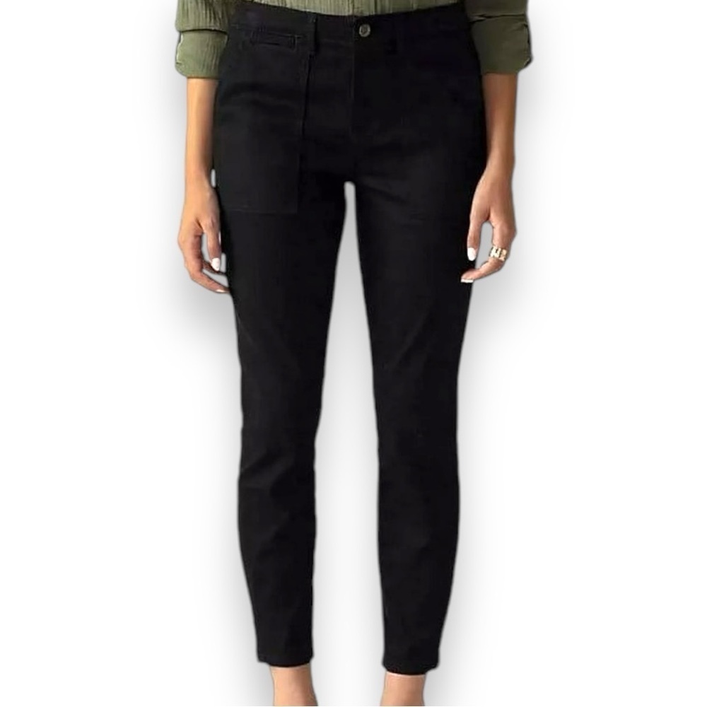 Social Standard by Sanctuary Women's Size 12 Logan Black Stretch Utility Pant
